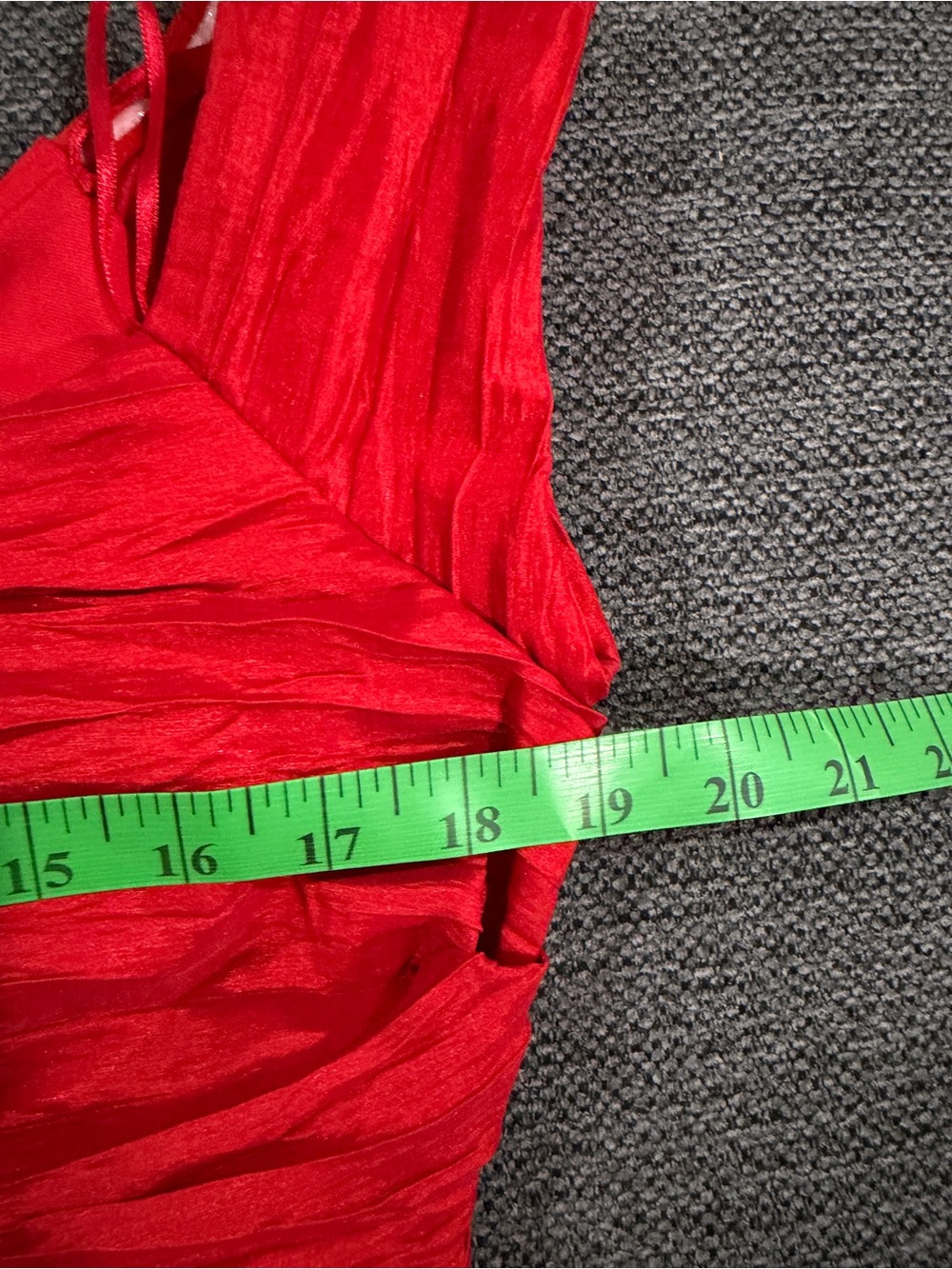 EUC ALEX Evening Red Ruched Cap-Sleeve Evening Dress - Picture 9 of 10